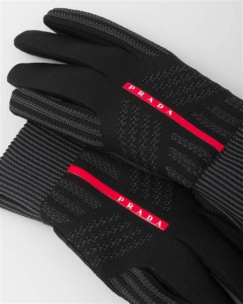 prada windproof knit gloves